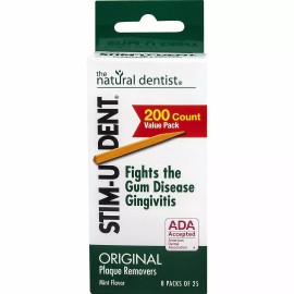 The Natural Dentist 2 PACK STIM-U-DENT The Natural Dentist Plaque Removers MINT ~ 200 ct each
