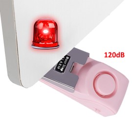 Mengshen Portable Door Lock Door Stop Alarm Kit Pocket Door Stopper Security Devices 3 Levels Sensitivity for Travel Hotel Home Apartment