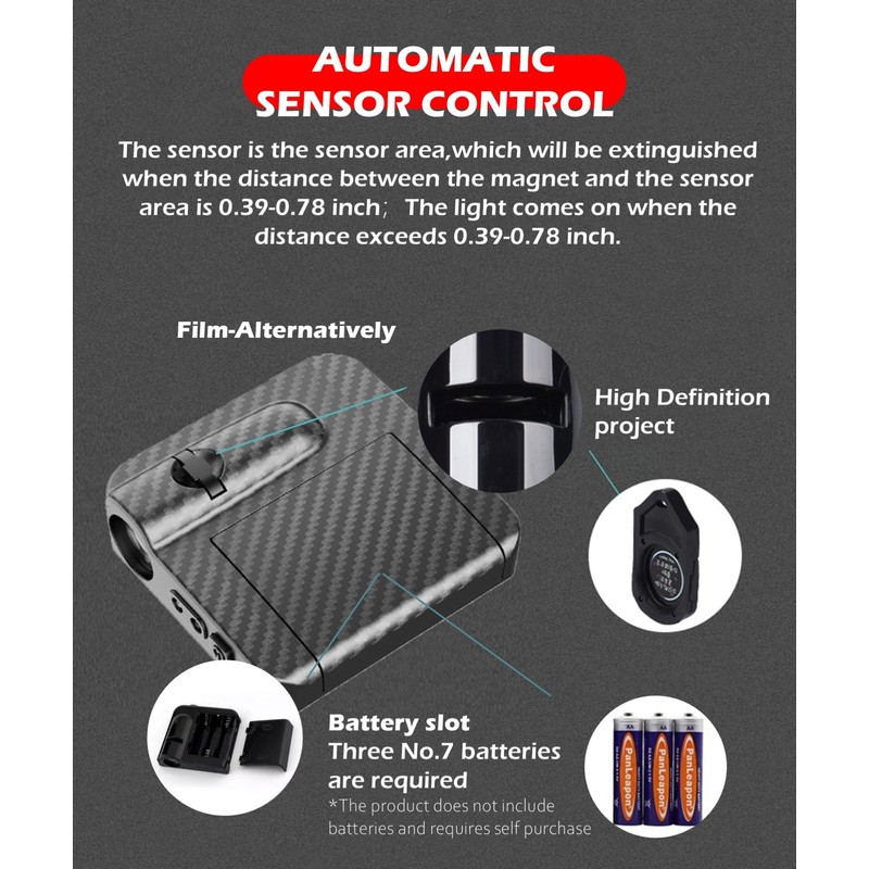ARKOSKNIGHT 2 Pcs Universal Car Door Logo Projector Lights Magnetic