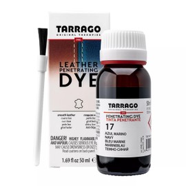 Tarrago Natural Penetrating Leather Dye - 50 ml Dye for Leather with Brush - Professional Leather Color Restorer - Made in Spain - Navy #17