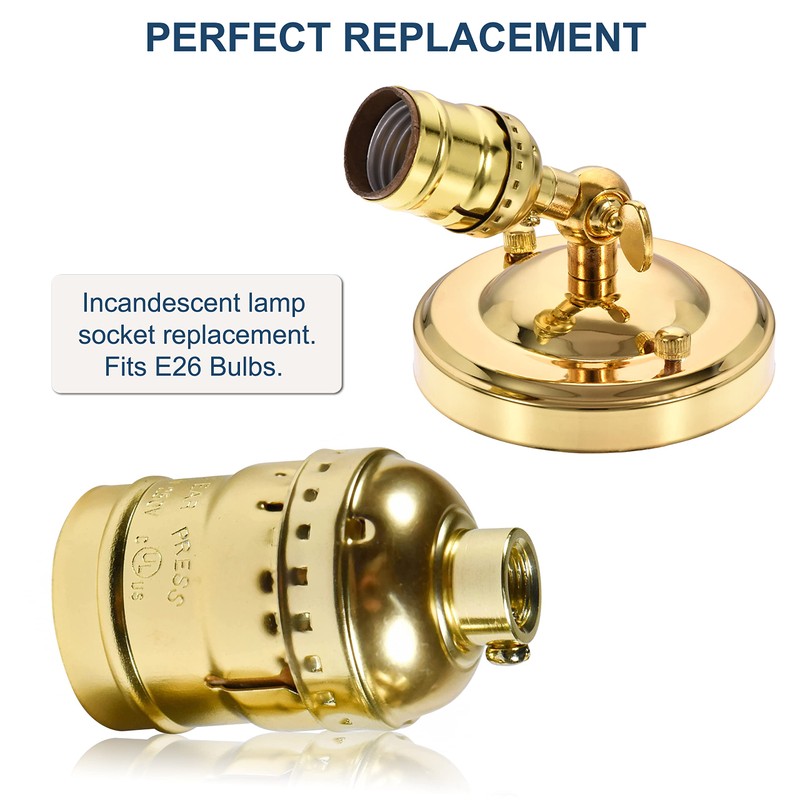 HQRP E26/E27 Bulb Socket Vintage 660W 250V Replacement Lamp Socket