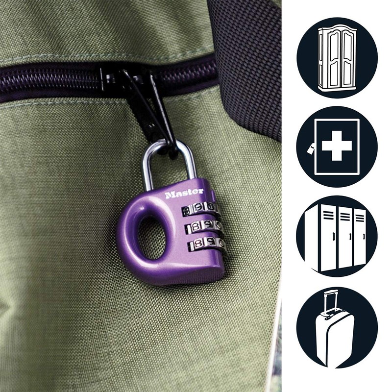 Master Lock 633EURD Zahlenschloss mit Zinkgehäuse, Zufällige Farbe, 5,6 x