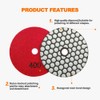 BRSCHNITT Dry Diamond Polishing Disc Set 100 mm - #50x3/100x3/200x2