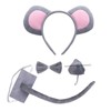 SKHAOVS 4 Pieces Mouse Costume Set,Animal Costume Set,Include Mouse Ears