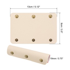 PATIKIL Luggage Handle Wrap, 2 Pack PU Handbag Grip Cover Protector Identifier with Clasp for Suitcase Grocery Shopping Bag, Beige
