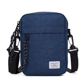 Cell Phone Shoulder Bag for Men, Crossbody Cell Phone Wallet for Men, Vertical Zipper Phone Shoulder Messenger Bag Crossbody Travel Purse Holster Chest Bag Passport Holder for Cell Phone/Mini Tablet