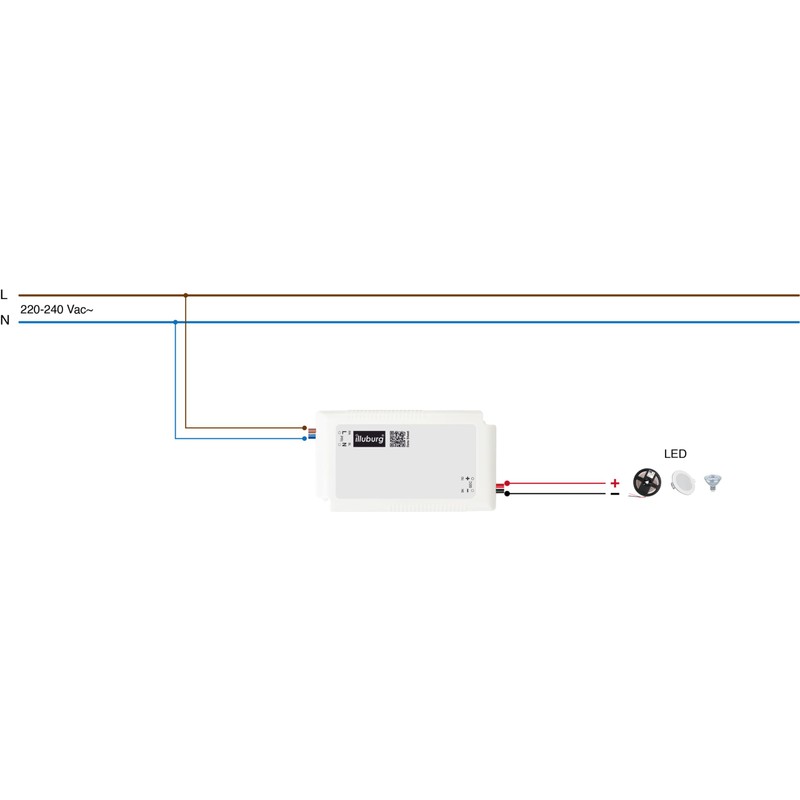 illuburg LED Transformer 12 V 45 W Flicker-Free for LED