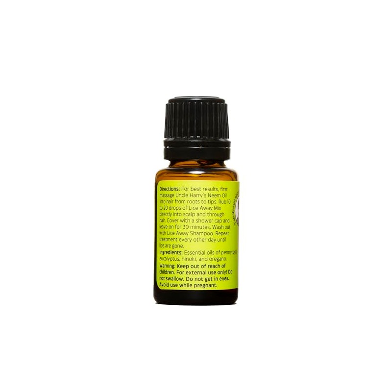 Uncle Harry's Natural Products Lice Away Mix Aromatherapy Synergy Blend,