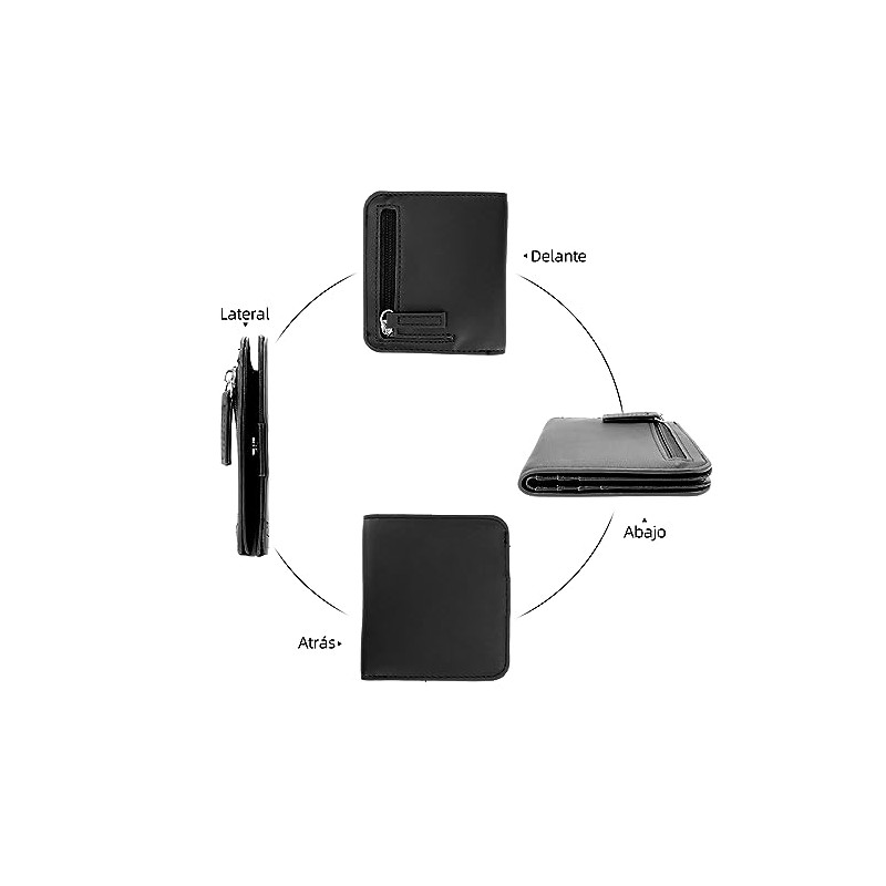 Cartera Mujer Pequeño con RFID Bloquea, Mini Monedero Bifold para