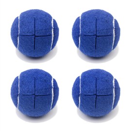 Precut Tennis Balls for Walkers 4 PCS Walker Tennis Ball for Furniture Legs and Floor Protection Heavy Duty Long Lasting Felt Pad Glide,Fit Most Walkers (Dark Blue)