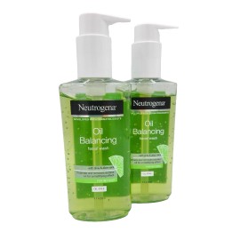 Neutrogena Oil Balancing Facial Wash 6.7 oz Mattify Lime & Aloe Vera - LOT OF 2