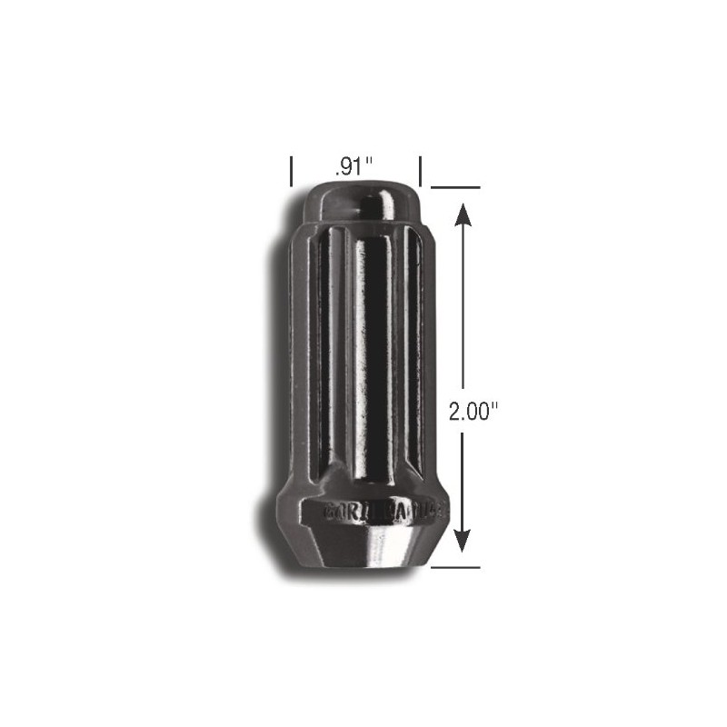 Gorilla Automotive 26148BC Black Chrome 14mm x 1.5 Duplex Acorn
