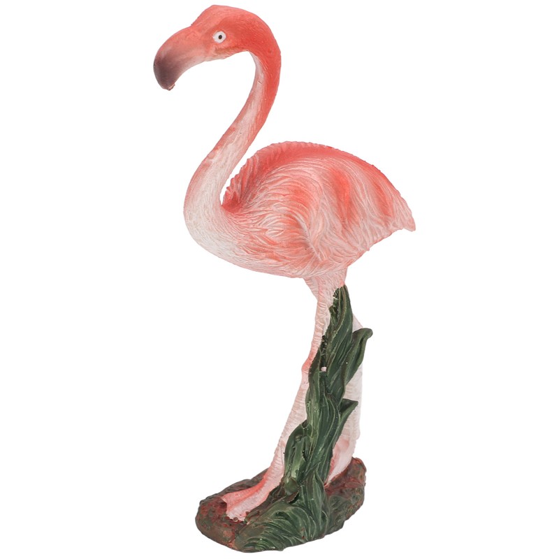 Flamingo Statue Resin Materials Vivid Real Pink Flamingo Ornament for