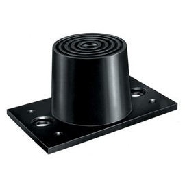 Mason ND-A-Black Neoprene Double Deflection Floor Mount Vibration Isolator, 5/16"-18 x 3/4" Thread, 1-3/16" Diameter, 15-45lbs Load Rating, 0.35" Deflection, Black