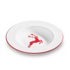 GMUNDNER KERAMIK Soup Plate, Deer Ruby, 9.4-Inch