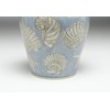 AA Importing 59728 Blue Seashell 10 Inch Ceramic Ginger Jar
