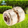 DRELD Pack of 2 Brass Hose Connectors, Garden Hose Quick