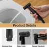 Matte Black Handheld Bidet Sprayer for Toilet, Baby Cloth Diaper