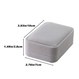 lvzhen 2Pcs Jewellery Gift Boxes, 10x7x3.8cm Necklace Gift Boxes with Lid Velvet Pendant Gift Box for Birthday Anniversary Presents Christmas Boxes (Grey)
