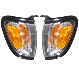 munirater Pair of Park Signal Corner Marker Lights w/Black Trim or Chrome Trim Replacement for 2001-2004 Tacoma Pickup 8162004090C0 8161004090C0