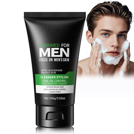 Cleansing Milk Face for Men, 3-in-1 Cleanser Face, Anti-Acne Facial Cleansing, Deep Cleansing and Care, 100 g - Ideal for Daily Facial Cleansing and Skin Improvement