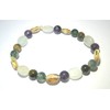 TIGERS EYE MOSS AGATE CITRINE MOONSTONE AMETHYST BRACELET CRYSTAL HEALING