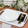 Large Anti-Slip Serving Tray with Handles, Dual Rubber Grippy Lap