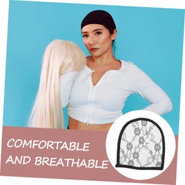 WOONEKY 8pcs Crochet Wig Net Set Ventilating Lace Wig Closure Frontal Piece for Easy Hair Extensions Comfortable Versatile Styling Accessories