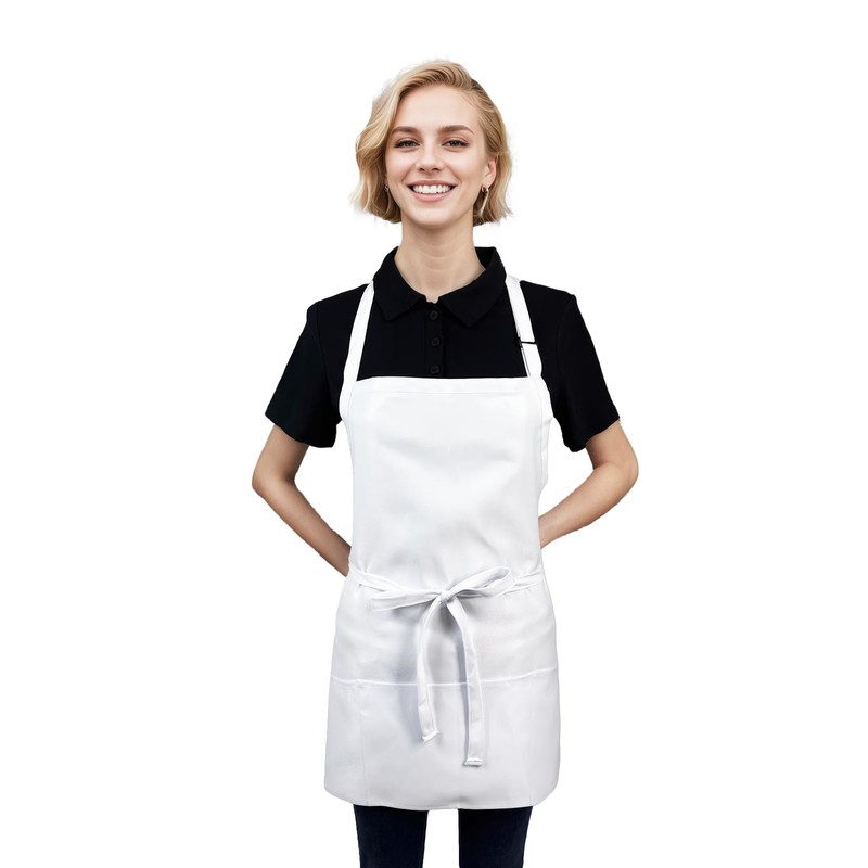 Waterproof Aprons for Women with 3 Large Pockets, Short Kitchen