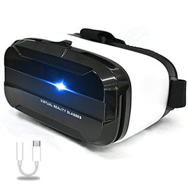 Gafas de realidad virtual 3D, auriculares VR con Bluetooth para realidad virtual, equipo de juego de película montado en la cabeza, audio y vídeo...  