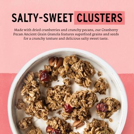 Purely Elizabeth Ancient Grain Granola, Certified Gluten-free, Vegan & Non-GMO | Coconut Sugar | Delicious Healthy Snack | Cranberry Pecan | 12oz