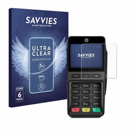 Savvies 6 Pack Screen Protector compatible with Pax Q25 Pinpad Protection Film Clear