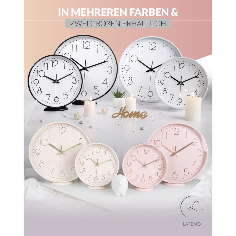 LATENO - Wall clock to stand up or hang up