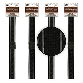 Beauty Town 4 Pcs Wig Grip No Slip Elastic Stretch Band Straps Non-Slip Silicone Lined Headband (1" 2 Line)