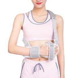 Mathgetin Stroke Hand Splint, Night Resting Hand Brace with Finger Separator, Wrist Support for Recovery, Flexion Contractures, Arthritis, Carpal Tunnel (M-Right)