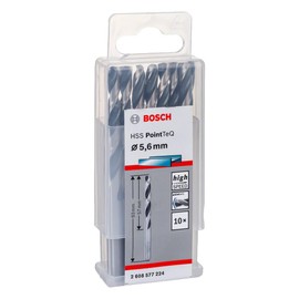 Bosch Professional 10-Piece PointTeQ HSS Twist Drill Bit (for Metal, 5.6 x 57 x 93 mm, Drill Driver Accessories)