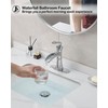 HEYMYTAP Brass Chrome Bathroom Faucet Single Handle, Bathroom Faucets One