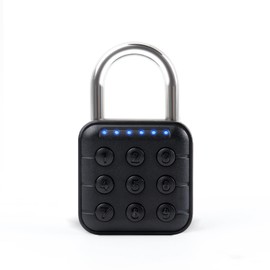 UMIK UMIKSMART Combination Lock with Code, Smart Padlock 6-Digit Password Pad Lock High Security for School Gym Sports Locker, Fence, Toolbox, Case Storage, Black