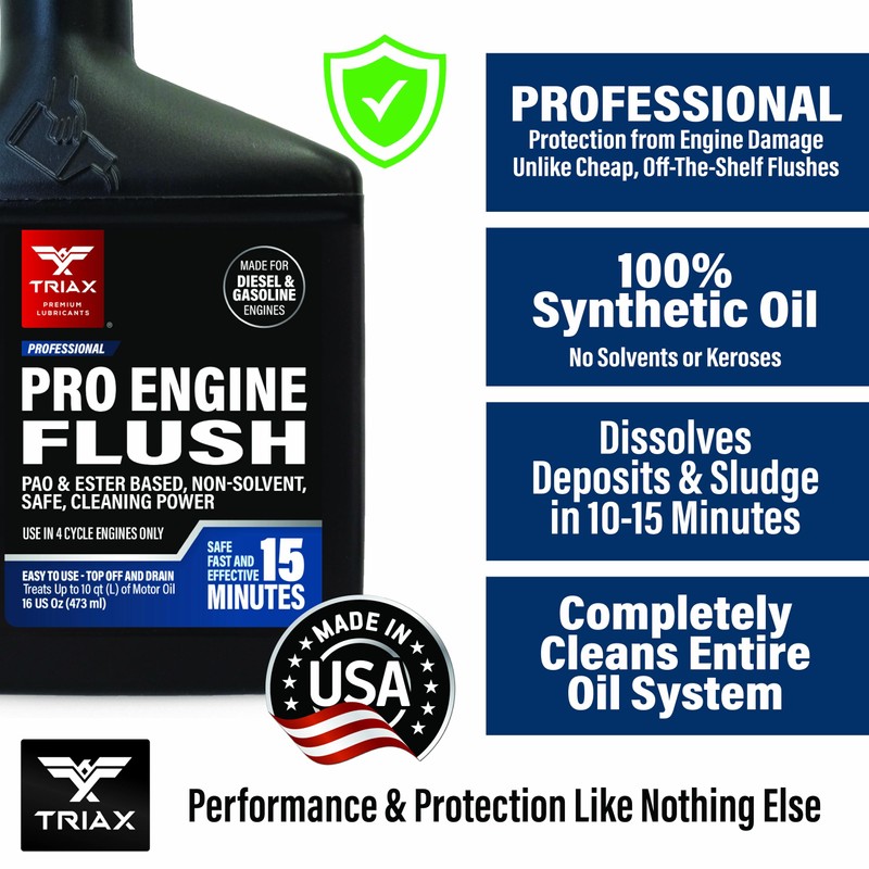 TRIAX Pro Engine Flush Oil-Based Deep Clean Motor Oil Flush