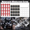 Hihaha 20pcs M5 Motorcycle Windscreen Screw Fairing Windscreen Bolt Red