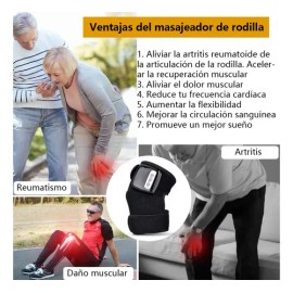 Rodillera Eléctrica Con Masaje Vibración Térmico 3 En 1                                                                                               
