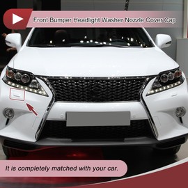 HEROFFIX Front Right Bumper Headlight Washer Nozzle Cover Cap No.8504448030 Bumper Trim Nozzle Cover for Lexus RX270 RX350 RX450H 2012-2013 Unpainted 1 Pc