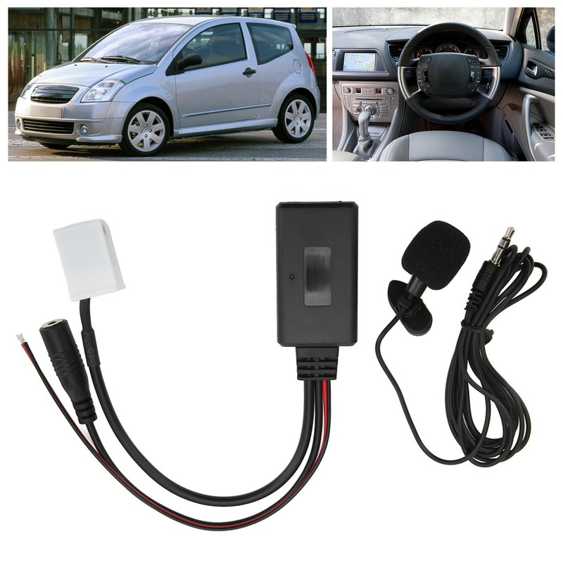 Qiilu Bluetooth Aux Audio Cable Adapter, 12-Pin Car Radio RD4