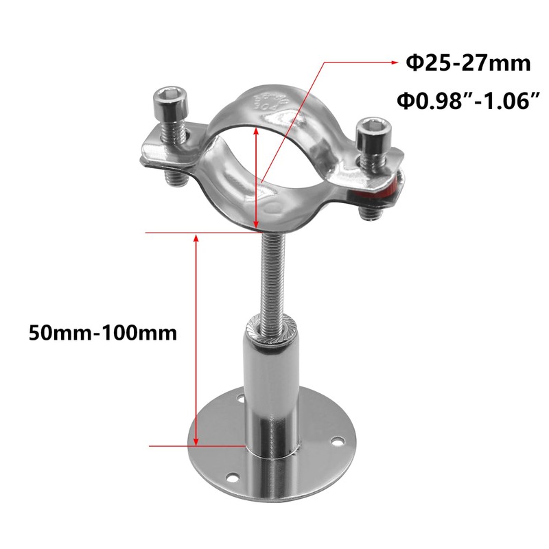 Beduan 1 Inch Stainless Steel Pipe Support Wall Ceiling Mount