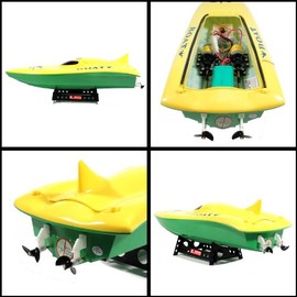 RC Killer Whale Electric Dual Motor Remote Control Speed Boat (Color May Vary)