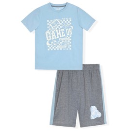 Sleep On It Boys Pajamas Shorts Set 2 Piece Pajama T-Shirt and Short Sets Summer Sleepwear for Kids