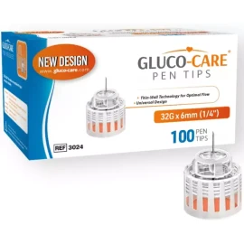Cocare 코케어 플러스 펜 팁 32G x 6mm 유니버설 핏 100/bx 최적의 흐름을 위한 엑스트라 박벽 기술 [32G x 6mm (Pack of 2)] Cocare Plus Pen Tip 32G x 6mm Universal Fit 100/bx Extra Thick Wall Technology for Optimal Flow [32G x 6mm (Pack of 2)]