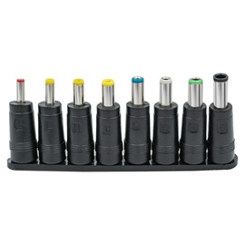 DC Plug Conversion Adapter, 8 Types, Output DC Plug Conversion for General Purpose AC Adapter, Set of 8 Types (Female Side Outline 0.2 inch (5.5 mm), Inner Diameter 0.08 inch (2.1 mm), DC Jack