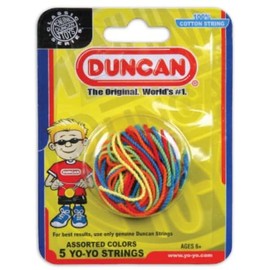 Duncan Toys Yo-Yo String [Assorted Colors] - Pack of 5 Cotton String for Plastic, Metal Yo-Yos