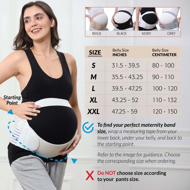 NeoTech Care - Cinturón de maternidad para embarazo, cintura y